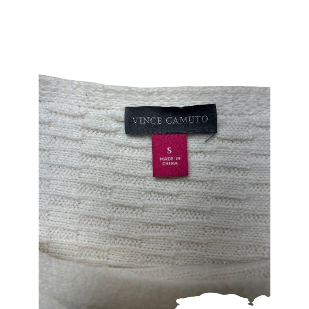 Vince Camuto Womens White Basketweave Boat Neck Dolman Sweater‎ Small 9168252E - Picture 7 of 8